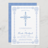 Bevestigingsuitnodiging, legant nodigt uit met kru kaart (Voorkant / Achterkant)