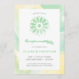 Bevestigingsuitnodiging, meisjes of jongens (tweel kaart