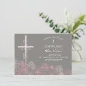 Bevestigingsuitnodiging - Meisjes Uitnodiging w/ K (Staand voorkant)