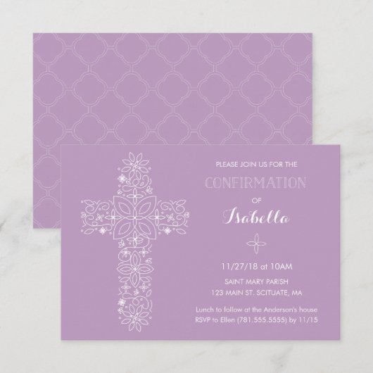 Bevestigingsuitnodiging -  uitnodiging (Voorkant / Achterkant)