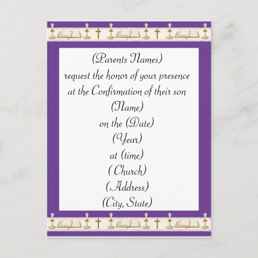 Bevestigingsuitnodiging Uitnodiging Briefkaart (Voorkant)