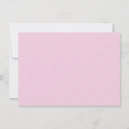 Bevestigingsuitnodiging voor meisjes met legant Cr Kaart (Achterkant)