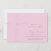 Bevestigingsuitnodiging voor meisjes met legant Cr Kaart (Voorkant)