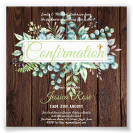 Bevestigingsuitnodigingen Eucalyptus Groene Begrot Foto Afdruk