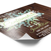 Bevestigingsuitnodigingen Eucalyptus Groene Begrot Foto Afdruk (Hoek)