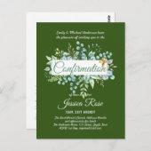 Bevestigingsuitnodigingen Eucalyptus Groenery Blad Briefkaart (Voorkant / Achterkant)