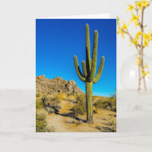 Bevindende Cactus Kaart (Gele Bloem)