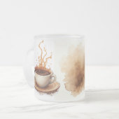 Bevlekt met koffie matglas koffiemok (Voorkant links)