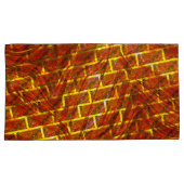 Bevlekt rood, gekrast, gouden net of kussensloop (Voorkant-Rechts)