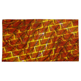 Bevlekt rood, gekrast, gouden net of kussensloop