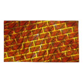 Bevlekt rood, gekrast, gouden net of kussensloop (Achterkant-Links)