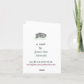 "Bevlekte Hyena" Verticale Notecard Kaart (Achterkant)