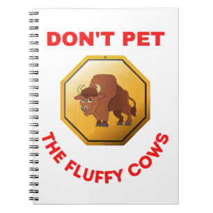 Bevoed de fluffy koeien niet notitieboek