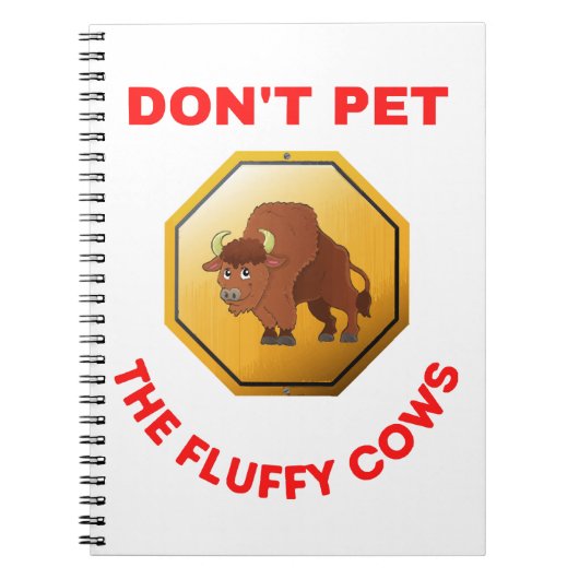 Bevoed de fluffy koeien niet notitieboek (Voorkant)