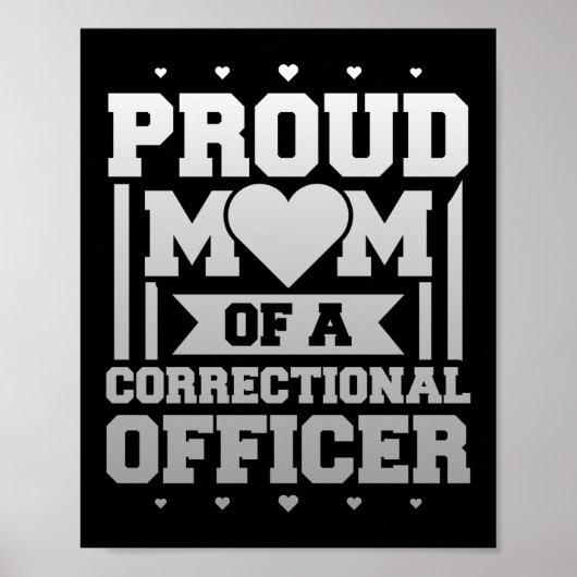 Bevoegde mam Correctionaris Thin Silver Line Poster (Voorkant)