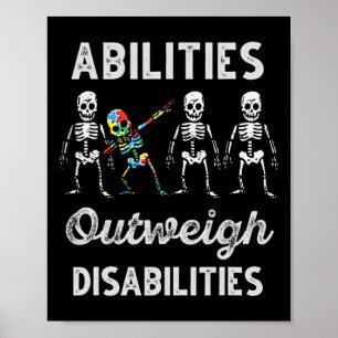 Bevoegdheden wegen op tegen handicaps Autisme Awar Poster