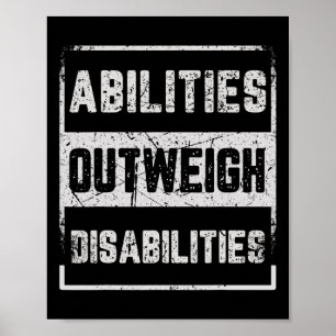 Bevoegdheden wegen op tegen handicaps Autisme Awar Poster