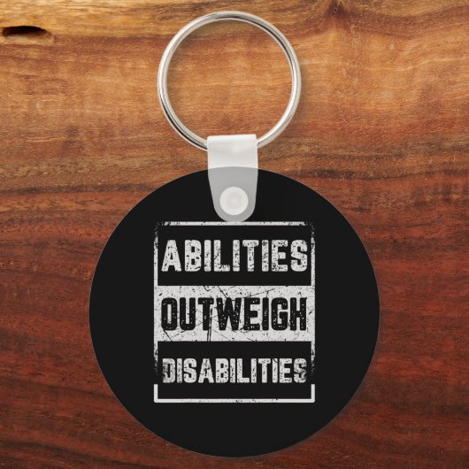 Bevoegdheden wegen op tegen handicaps Autisme Awar Sleutelhanger (Voorkant)