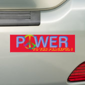 BEVOEGDHEID VOOR DE VREEDZAME BUMPERSTICKER (Op auto)