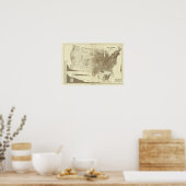 Bevolkingsdichtheid van provincies poster (Keuken)