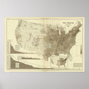 Bevolkingsdichtheid van provincies poster