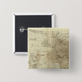 Bevolkingsdichtheid van provincies vierkante button 5,1 cm (Voorkant /achterkant)