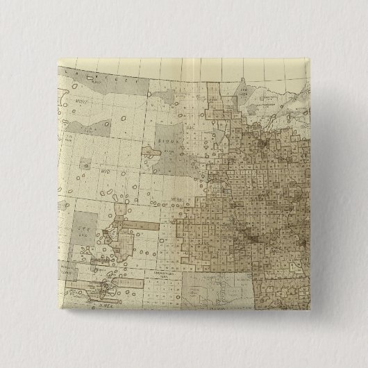 Bevolkingsdichtheid van provincies vierkante button 5,1 cm (Voorkant)