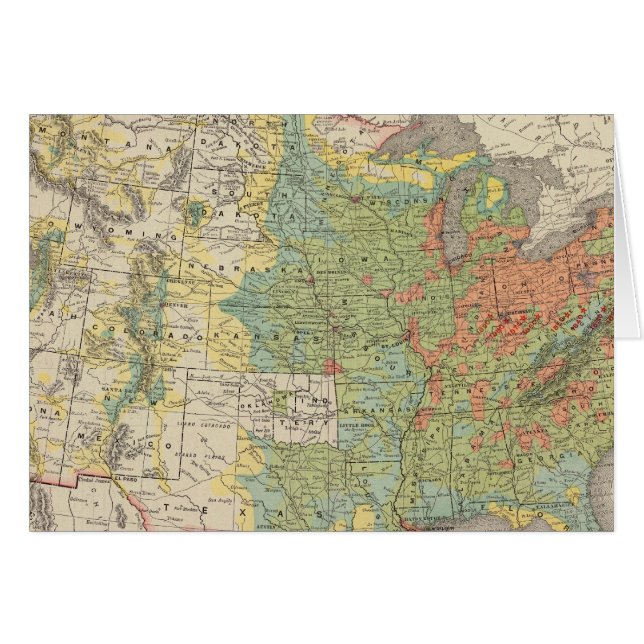 Bevolkingsdichtheid Verenigde Staten, 1890 (Voorkant Horizontaal)