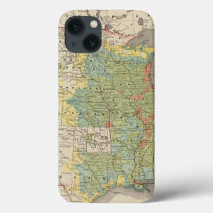 Bevolkingsdichtheid Verenigde Staten, 1890 Case-Mate iPhone Case