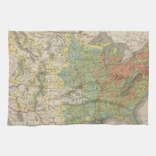 Bevolkingsdichtheid Verenigde Staten, 1890 Theedoek