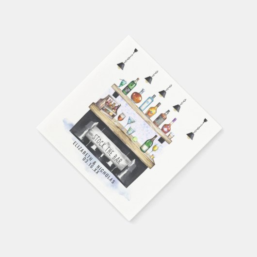 Bevoorraad de bar | Persoonlijke couples bruilofts Servet (Hoek)