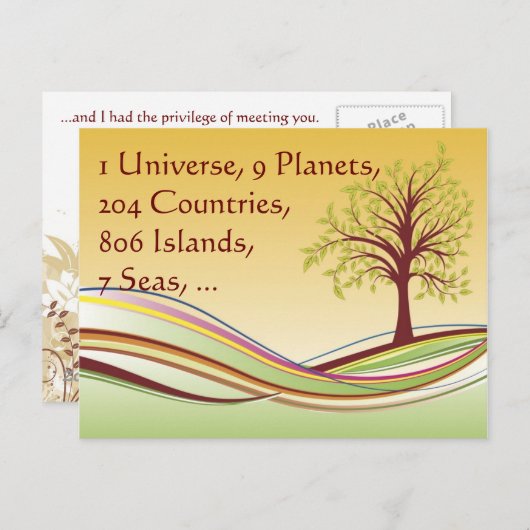 Bevoorrecht Briefkaart (Voorkant / Achterkant)