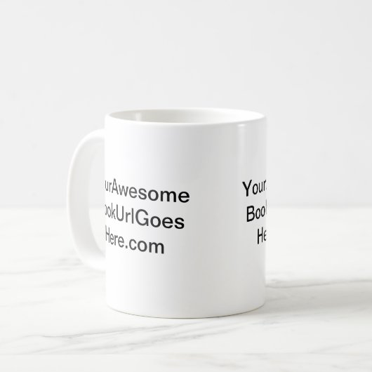 Bevorder Uw boek Klassieke Thee of Koffie Mok (Voorkant links)