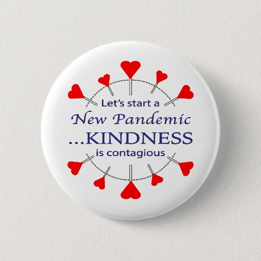 Bevorder Vriendelijkheid Knop Ronde Button 5,7 Cm (Voorkant)