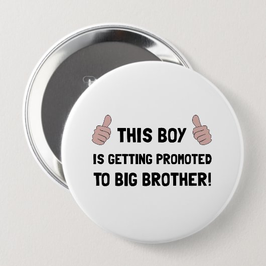 Bevorderd aan Big Brother Ronde Button 4,0 Cm (Voorkant /achterkant)