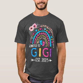 Bevorderd aan Gigi EST 2023 Leopard Rainbow Mother T-shirt