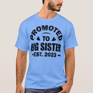 Bevorderd aan grote zuster EST 2023 Gender onthull T-shirt