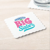 Bevorderd aan grote zuster, nieuw babyzusje onthul kartonnen onderzetters (Gebogen)