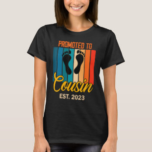 Bevorderd aan neef Est 2023  Retro Baby Sho T-shirt