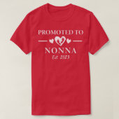 Bevorderd aan Nonna 2023 Zwangerschap Annemen T-shirt (Design voorkant)