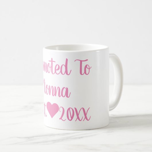 Bevorderd aan nonna roze Mok (Voorkant rechts)