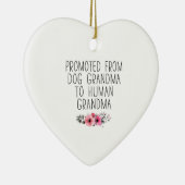 Bevorderd aan oma van Dog Grandma Funny Keramisch Ornament (Rechts)