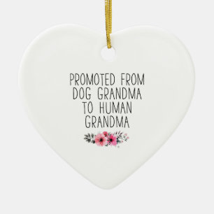 Bevorderd aan oma van Dog Grandma Funny Keramisch Ornament