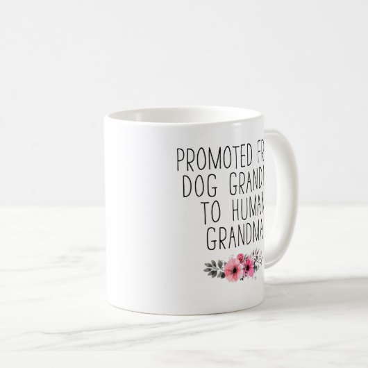 Bevorderd aan oma van Dog Grandma Funny Koffiemok (Voorkant rechts)