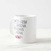Bevorderd aan oma van Dog Grandma Funny Koffiemok (Voorkant links)