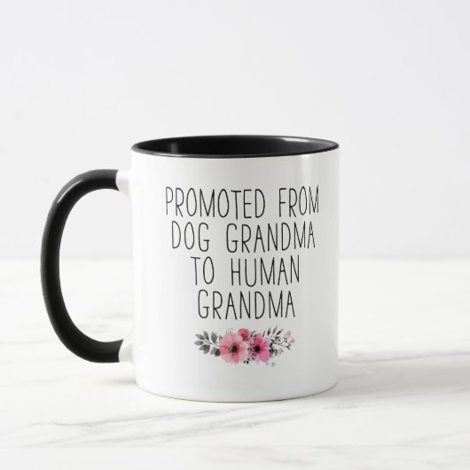 Bevorderd aan oma van Dog Grandma Funny Mok (Links)