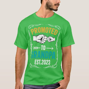 Bevorderd aan opa st 2023 nieuwe opa vaders D T-shirt