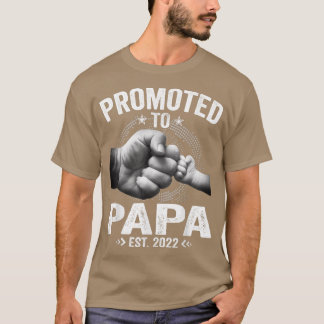 Bevorderd naar Papa 2022-vaderdag New Papa van Da T-shirt