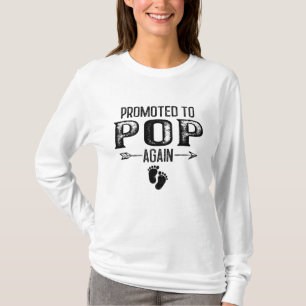 Bevorderd om opnieuw Vaderdag voor papa te Poppen T-shirt