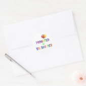 Bevorderd tot Big Brother, kleurrijk design, Ronde Sticker (Envelop)